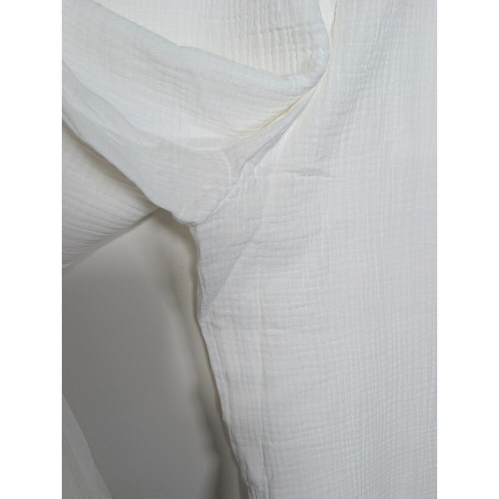 Zenana Cotton Wide Leg High Rise Gauze Pant Loungewear Small Resort Vacation - Picture 3 of 10